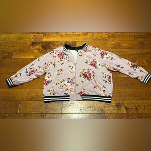 Torrid Floral Bomber Jacket - Light Pink